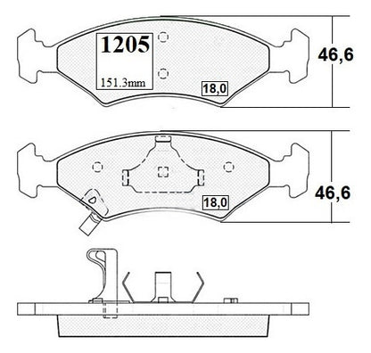 Pastilla Freno Delantero Ford Ka 1.0 1997 2007