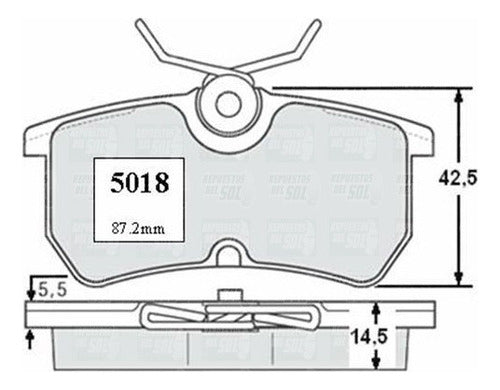 Pastilla Freno Trasero Ford Focus 1.8 2002 2007