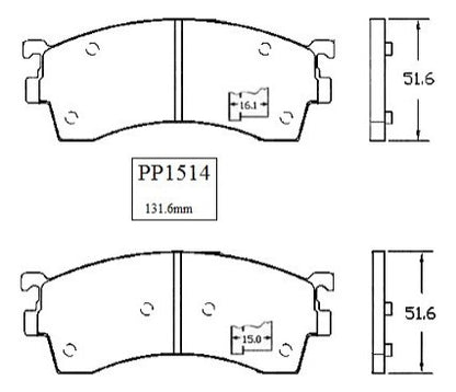 Pastilla Freno Delantero Mazda Premacy 1.8 1999 2004