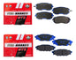 Kit Pastillas Delanteras + Traseras Freno Subaru Forester 2002 2014