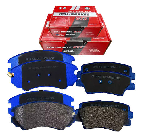 Kit Pastillas Delanteras + Traseras Freno Gtx Changan Cs35 2013 2024