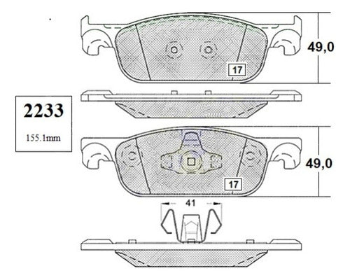Pastilla Freno Delantero Renault Sandero 1.6 2016