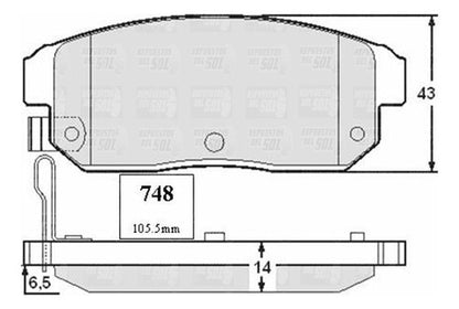 Pastilla Freno Trasero Samsung Sm5 2.0 2003