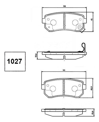 Pastilla Freno Trasero Hyundai Sonata New 2.0 2010 2013