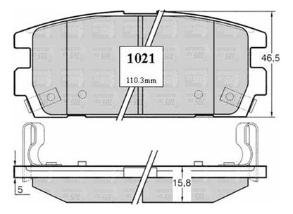 Pastilla Freno Trasero Hyundai Terracan 2.5 2001 2005