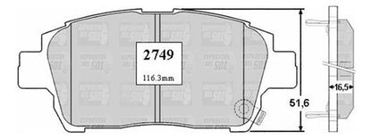 Pastilla Freno Delantero Great Wall Peri 1.3 2009 2011