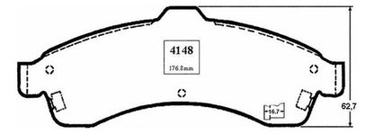 Pastilla Freno Delantero Chevrolet Trailblazer 4.2 2002 2005