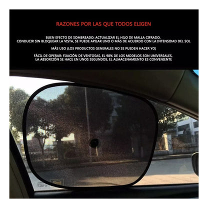 Set 2 Sombrillas Ventana Lateral Negro S 44x38