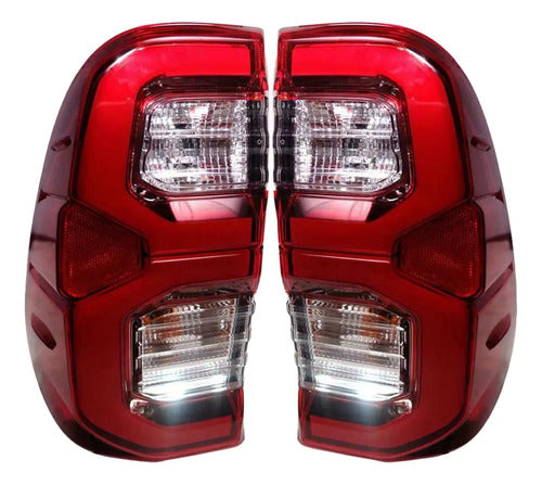 Farol Trasero Toyota Hilux Revo 2021 2025 Set Led Derecho / Izquierdo Rojo