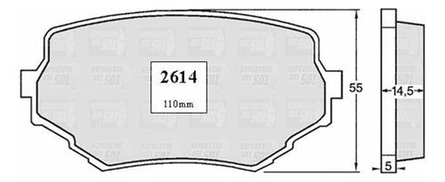 Pastilla Freno Delantero Suzuki Vitara Sidekick 1997 1999