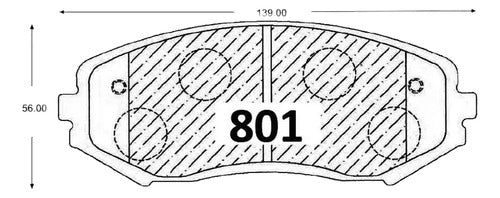 Kit Pastillas Delanteras + Traseras Freno Suzuki Grand Vitara 2009 2013