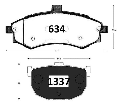 Kit Pastillas Delanteras + Traseras Freno Gtx Jac Trip 2011 2015