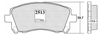 Pastilla Freno Delantero Subaru Legacy 2.5 2000 2003