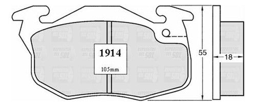 Pastilla Freno Delantero Peugeot 205 1.6 1987 1992