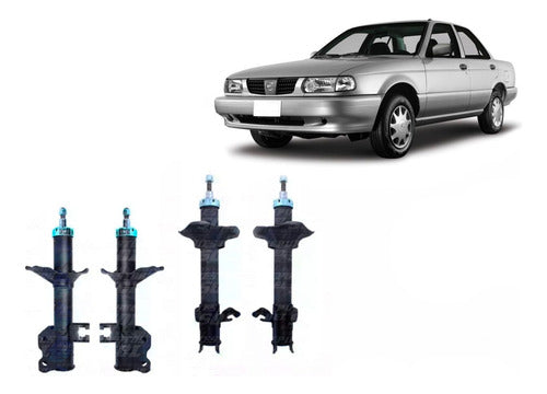 Par Amortiguador Delantero + Par Trasero Nissan V16 1991 2011