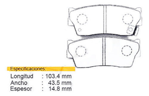 Pastilla Freno Delantero Suzuki Vitara 1.6 G16a 1989 1995