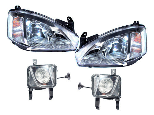 Optico + Neblienero Corsa Evo Y Montana 2003 2007 Par