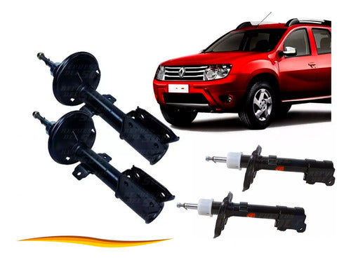 Par Amortiguador Delantero + Par Trasero Renault Duster 2012 2018