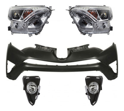Parachoques Delantero Toyota Rav4 2016 2018 + Opticos + Neblineros