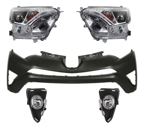 Parachoques Delantero Toyota Rav4 2016 2018 + Opticos + Neblineros