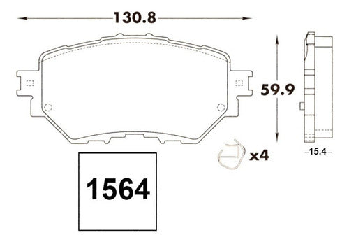 Pastilla Freno Delantero Mazda Mazda 3 2014