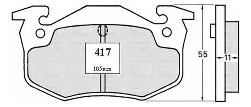 Pastilla Freno Trasero Renault Clio Ii 1.2 1998