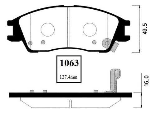 Pastilla Freno Delantero Hyundai Eon 800 2012