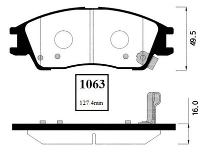 Pastilla Freno Delantero Hyundai Eon 800 2012