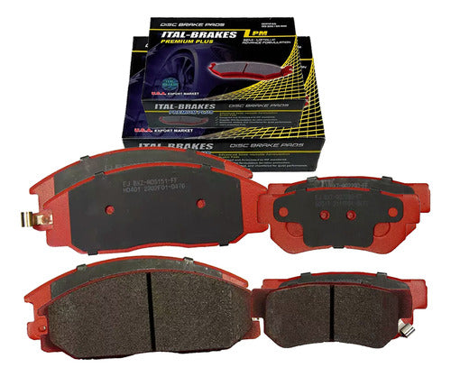 Kit Pastillas Delanteras + Traseras Freno Hyundai Santa Fe 2000 2006