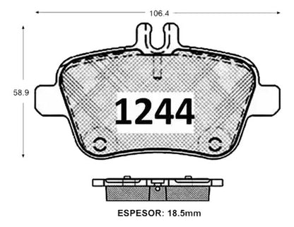 Discos Freno Con Pastilla Mercedes Benz A200 2014 2018