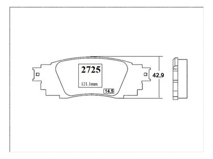 Pastilla Freno Trasero Lexus Es350 3.5 2018