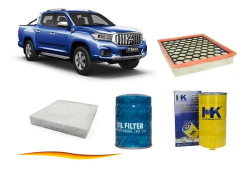 Kit Filtros Maxus T60 2.8 2017 2022 Aire Aceite Polen Petroleo