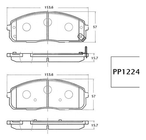 Pastilla Freno Delantero Hyundai Porter Hr 2.5 2006 2011