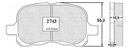 Pastilla Freno Delantero Toyota Corolla 1.6 1998 2001