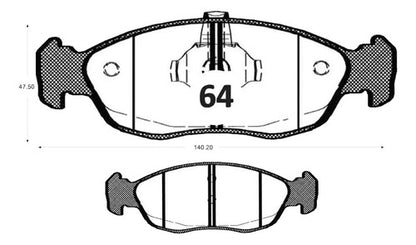 Kit Pastillas Delanteras + Traseras Freno Citroen Xsara 1998 2005