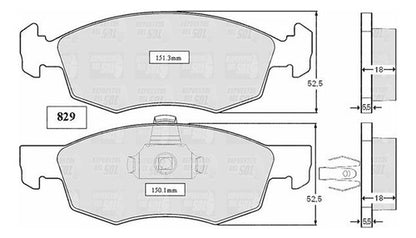 Pastilla Freno Delantero Fiat Doblo 1.9 2001 2005