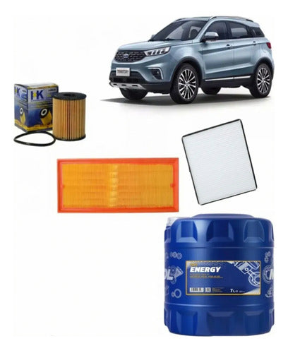 Kit Filtros Ford Territory 1.5 2020 2023 + Aceite 7 Lts