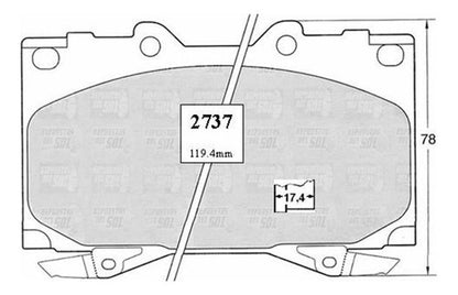 Pastilla Freno Delantero Toyota Land Cruiser 4.5 2003 2005