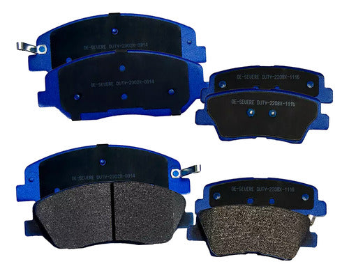 Kit Pastillas Delanteras + Traseras Freno Gtx Ssangyong Korando 2011 2024
