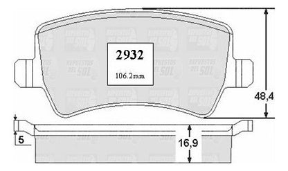 Pastilla Freno Trasero Volvo S80 2.0 2011