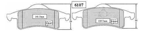 Pastilla Freno Trasero Jeep Grand Cherokee 4.0 1999 2004