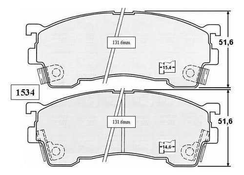 Pastilla Freno Delantero Mazda 323 1.6 2003 2005
