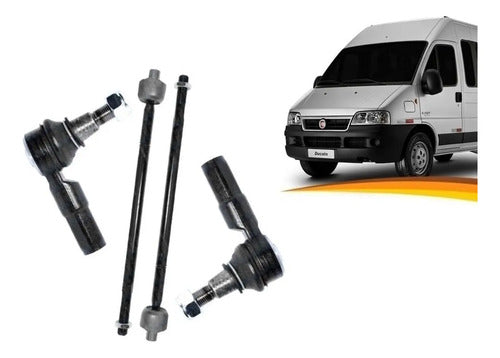 Brazo Axial Fiat Ducato 2007 2010 + Terminales Kit X 4