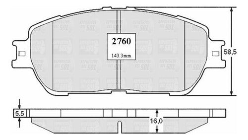 Pastilla Freno Delantero Toyota Camry 3.0 2005 2006