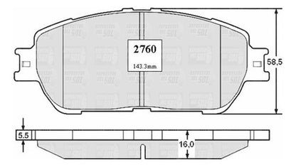 Pastilla Freno Delantero Toyota Camry 3.0 2005 2006