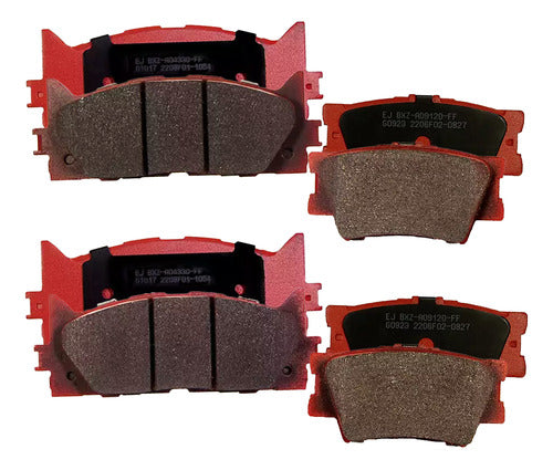 Kit Pastillas Delanteras + Traseras Freno Toyota Camry 2006 2017