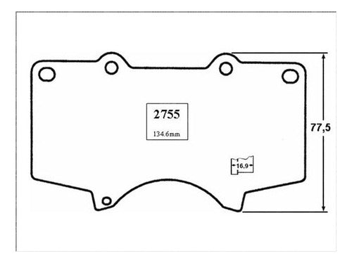 Pastilla Freno Delantero Toyota Fortuner 3.0 2006 2007