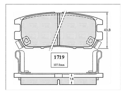 Pastilla Freno Trasero Mitsubishi Pajero 2.5 1992 1997