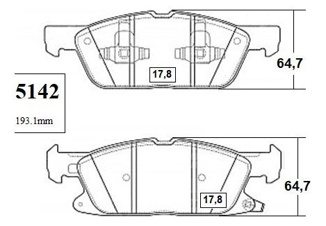 Pastilla Freno Delantero Ford Fusion 2.5 2017 2019