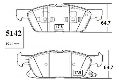 Pastilla Freno Delantero Ford Fusion 2.5 2017 2019